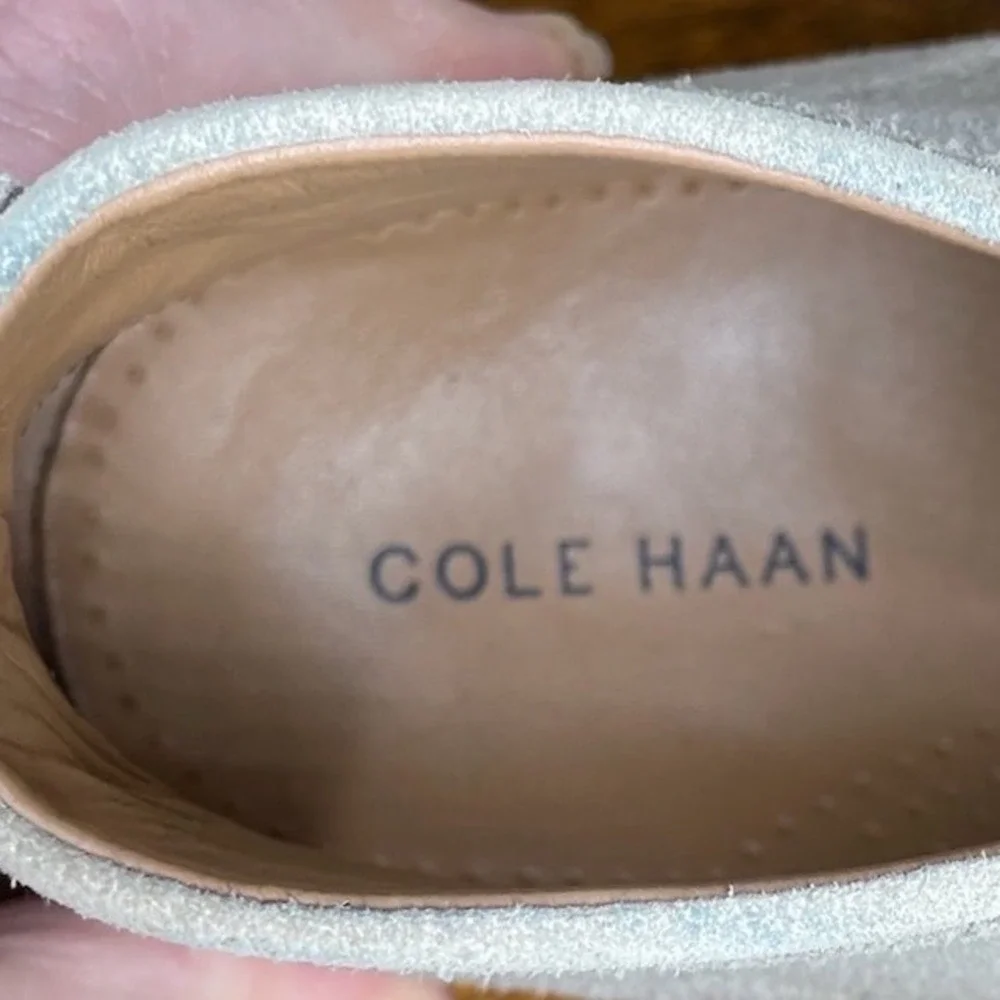 Cole Haan Mens 12 M Taupe Suede Chukka Desert Boots Grey Quiet Luxury Minimalist
